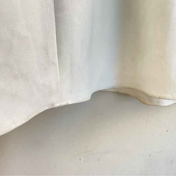 Gal Meets Glam Juliet Ruffled Hi-Low Ivory White Cowl Neck Sleeveless Midi dress - Picture 5 of 15